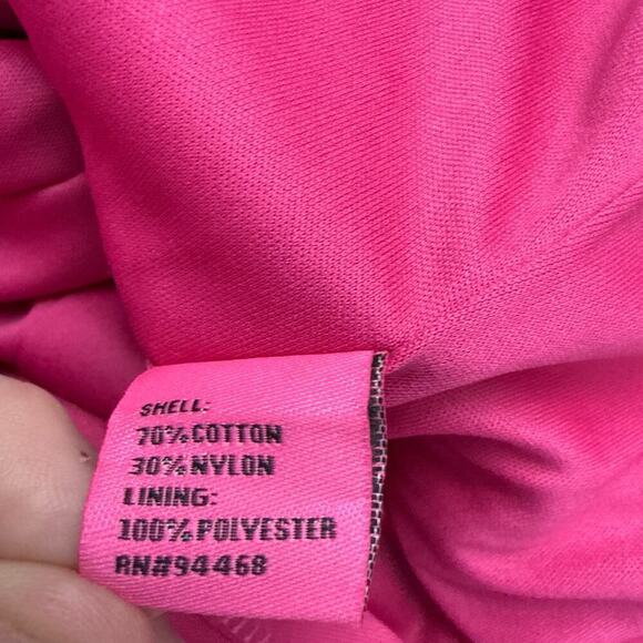 Betsey Johnson Dress Size 12 Cosmopolitan Hot Pink Hi Low Floral Lace Keyhole - Picture 3 of 11